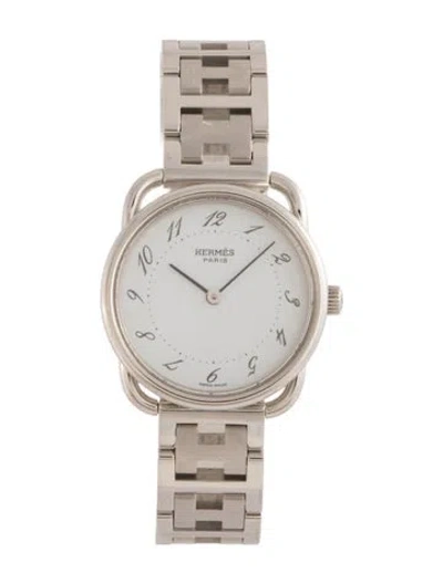 Pre-owned Hermes Arceau Watch, 26mm In Multicolor