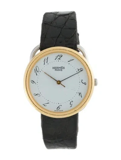 Pre-owned Hermes Arceau Watch In Multi