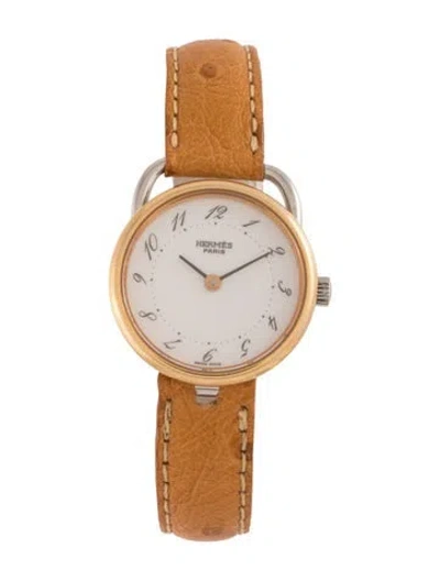 Pre-owned Hermes Arceau Watch In Multicolor