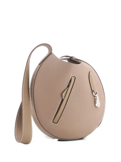 Pre-owned Hermes Arcon Bag Togo And Swift Hobo Bag In Grey