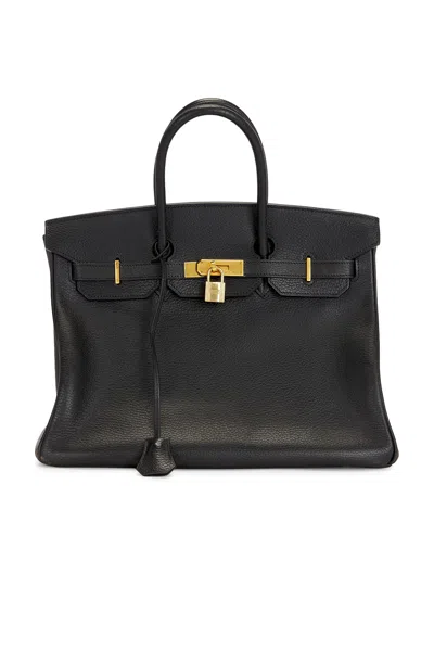 Pre-owned Hermes Ardennes Birkin 35 Retourne Handbag In Black