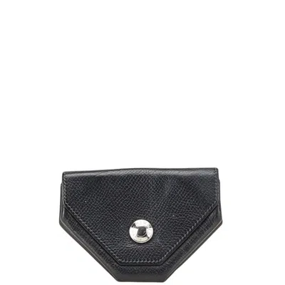 Pre-owned Hermes Ardoise Epsom Leather Coin Purse/coin Case () In Gray