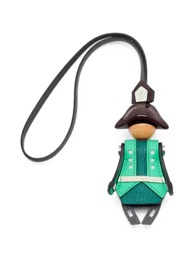 Pre-owned Hermes Artificier Bag Charm In Green
