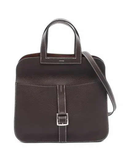 Pre-owned Hermes Arzan 31 Handbag In Brown