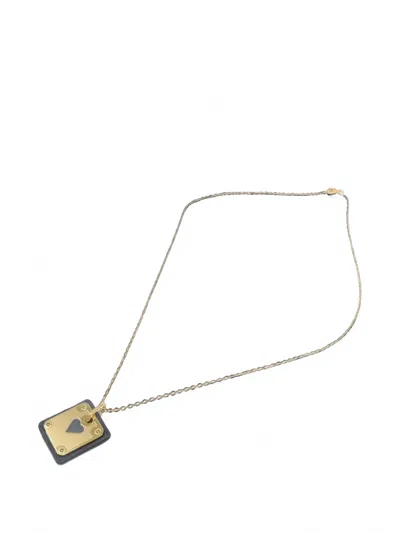 Pre-owned Hermes As Coeur Necklace In Gold