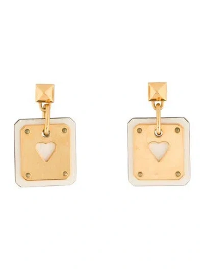 Pre-owned Hermes As De Coeur Earrings In Multi