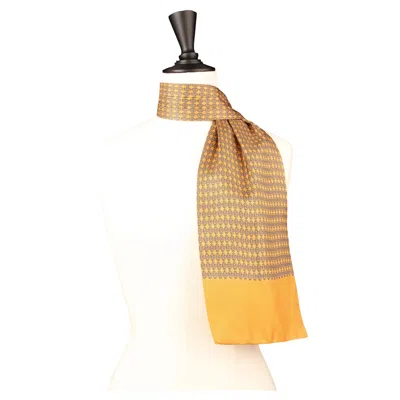 Pre-owned Hermes Ascot Tie By Jean-louis Dumas 1980 In Orange