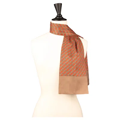 Pre-owned Hermes Ascot Tie By Jean-louis Dumas 1980 In Sand