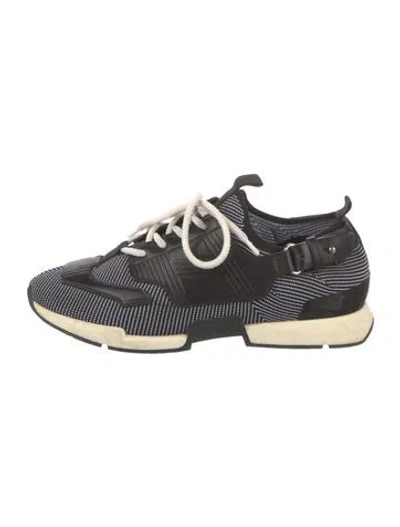 Pre-owned Hermes Athlete Sneakers In Black
