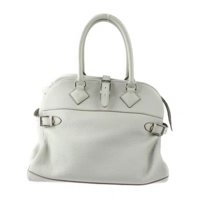 Pre-owned Hermes Atlas Leather Handbag () In White