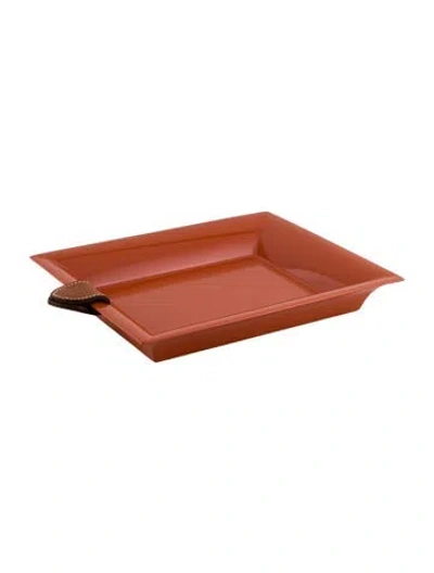 Pre-owned Hermes Atrium Change Tray In Orange