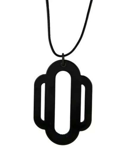 Pre-owned Hermes Attelage Etriers Enamel Tattoo Pendant Necklace, 26" In Multicolor