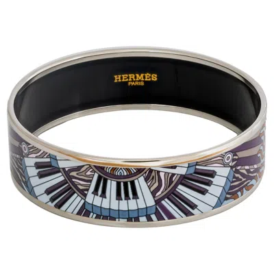 Pre-owned Hermes Auth. Hermès Bracelet - Point D Orgue Bracelet - Esp - 65-17 - Dark Purple - New