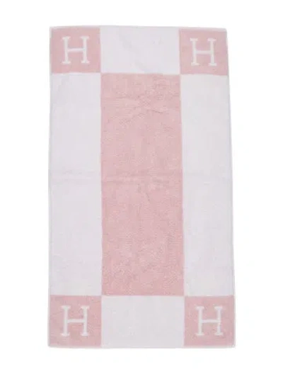Pre-owned Hermes Avalon Baby Bath Towel In Pink