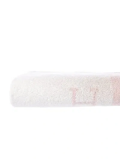 Pre-owned Hermes Avalon Baby Bath Towel In Pink/white