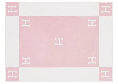 Pre-owned Hermes Avalon Bath Towel In Rose Lilas
