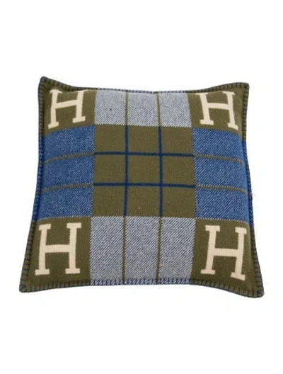 Pre-owned Hermes Avalon Iii Throw Pillow In Multi
