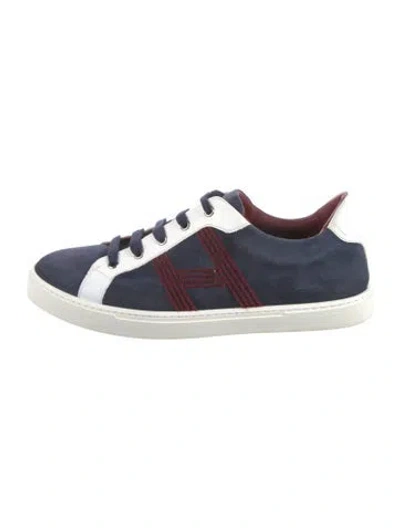 Pre-owned Hermes Avantage Sneakers In Blue