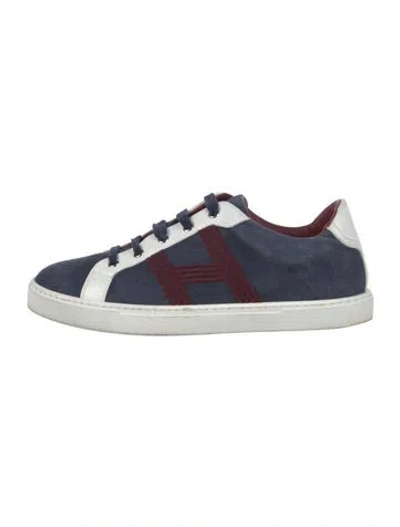 Pre-owned Hermes Avantage Sneakers In Blue
