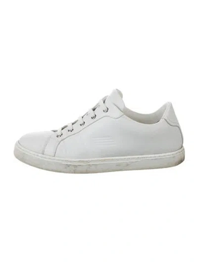 Pre-owned Hermes Avantage Sneakers In White