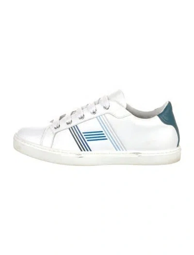 Pre-owned Hermes Avantage Sneakers In White