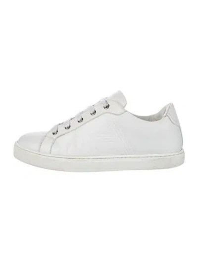 Pre-owned Hermes Avantage Sneakers In White