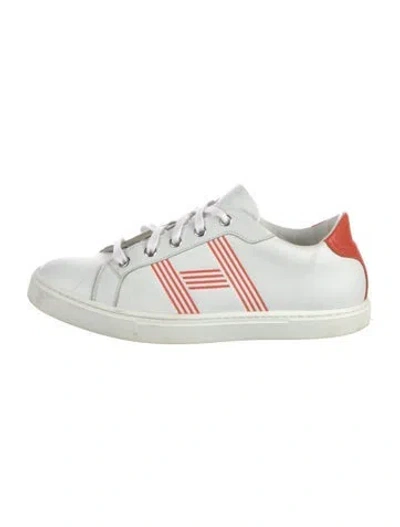 Pre-owned Hermes Avantage Sneakers In White