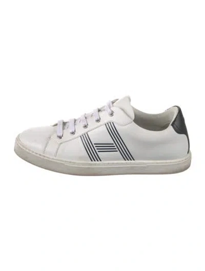 Pre-owned Hermes Avantage Sneakers In White
