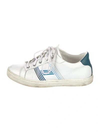 Pre-owned Hermes Avantage Sneakers In White
