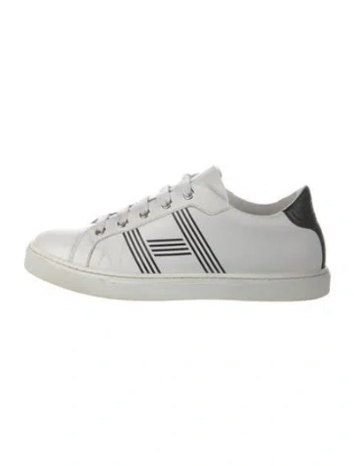 Pre-owned Hermes Avantage Sneakers In White