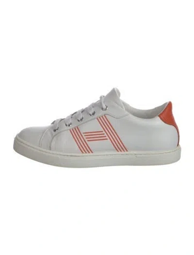 Pre-owned Hermes Avantage Sneakers In White