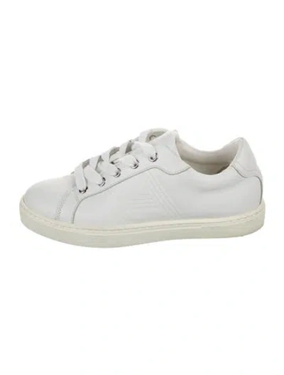 Pre-owned Hermes Avantage Sneakers In White
