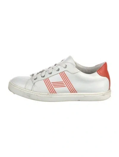 Pre-owned Hermes Avantage Sneakers In White
