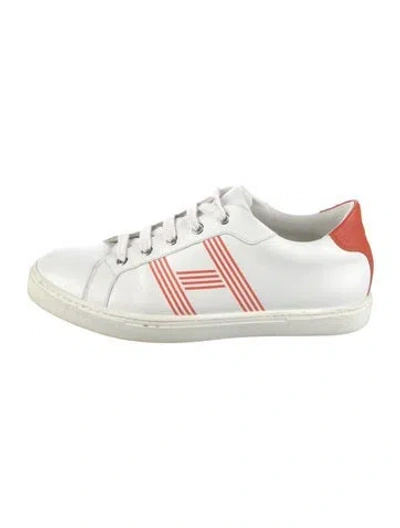 Pre-owned Hermes Avantage Sneakers In White