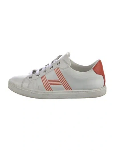 Pre-owned Hermes Avantage Sneakers In White