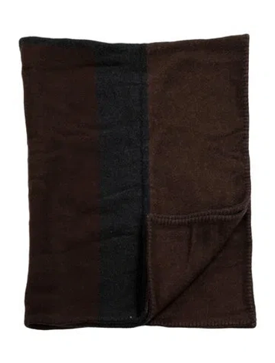 Pre-owned Hermes Avoine Throw Blanket In Brown