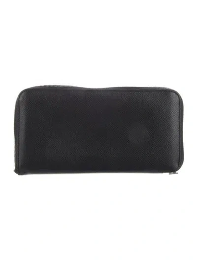 Pre-owned Hermes Azap Classique Wallet In Black
