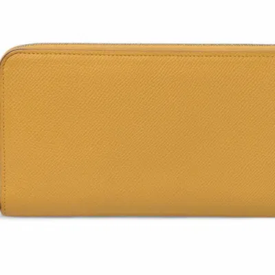 Pre-owned Hermes Azap Leather Long Wallet (bi-fold) ()