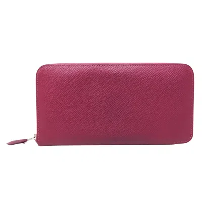Pre-owned Hermes Hermès Azap Purple Leather Wallet  ()