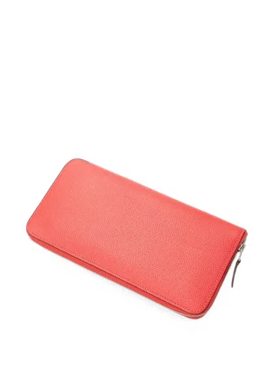 Pre-owned Hermes Azap Silk'in Classique Wallet In Pink