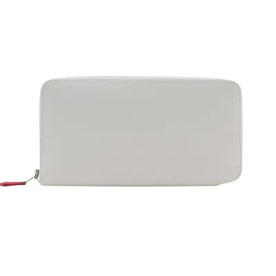 Pre-owned Hermes Hermès Azap White Leather Wallet  ()