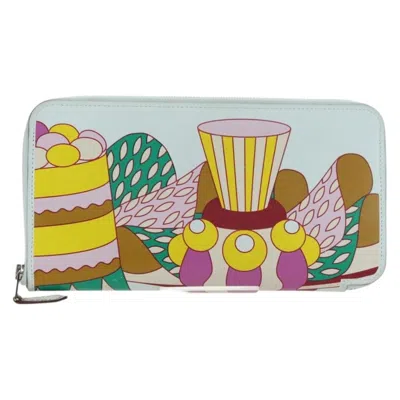 Pre-owned Hermes Azap Zip Around Wallet Printed Leather Multicolour Leather Wallets Accessory ()