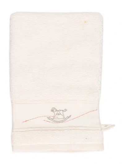 Pre-owned Hermes Baby Bath Mitt In Neutral