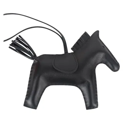 Pre-owned Hermes Bag Charm So Black Rodeo Horse Gm Limited Edition Very Rare