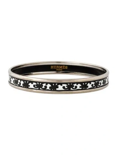 Pre-owned Hermes Balcons Du Guadalquivir Narrow Bangle Bracelet, 7.75" In Multi