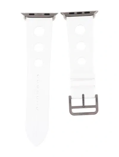 Pre-owned Hermes Band Apple Watch Hermès Single Tour 49 Mm Scub'h Diving In White