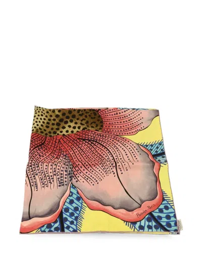 Pre-owned Hermes Baobab Cat Silk Scarf In Yellow