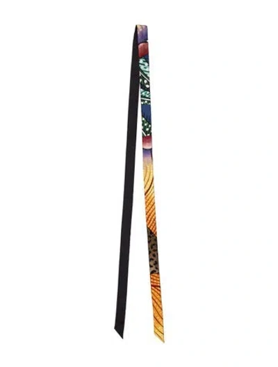 Pre-owned Hermes Baobab Silk Twilly Scarf In Multi