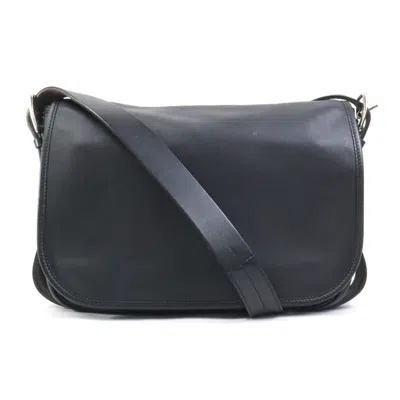 Pre-owned Hermes Barda Leather Shoulder Bag () In Black