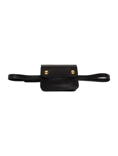 Pre-owned Hermes Barenia Pochette Green In Black